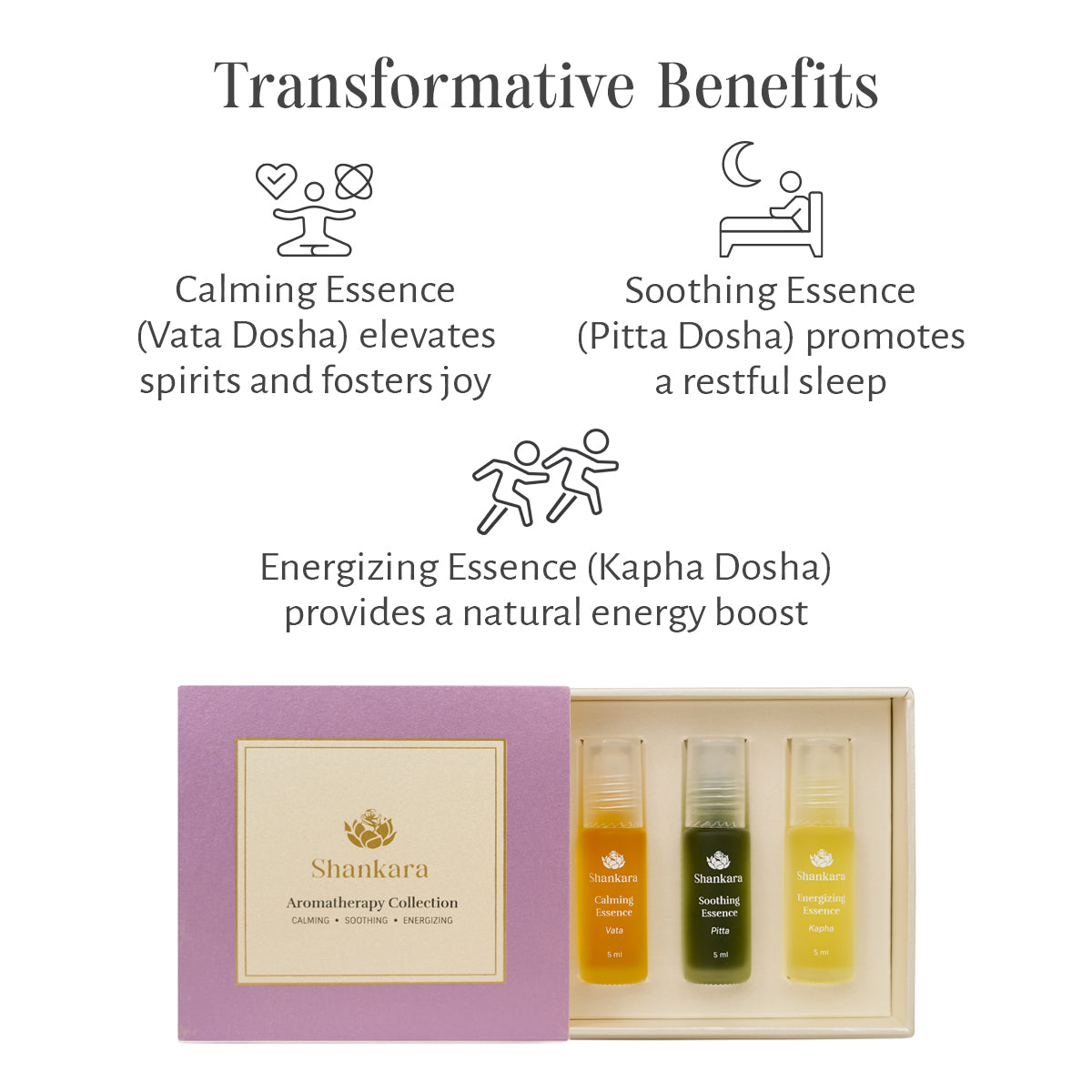 Aromatherapy Collection Roll-on set - 5ml each by Shankara 5ml