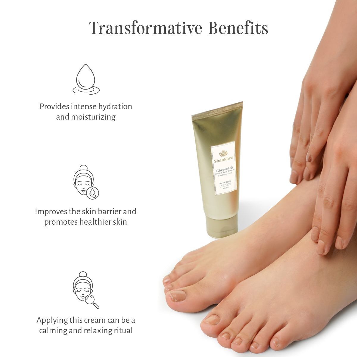 Gheesutrā Hand and Foot Cream - 60 ml by Shankara 60ml