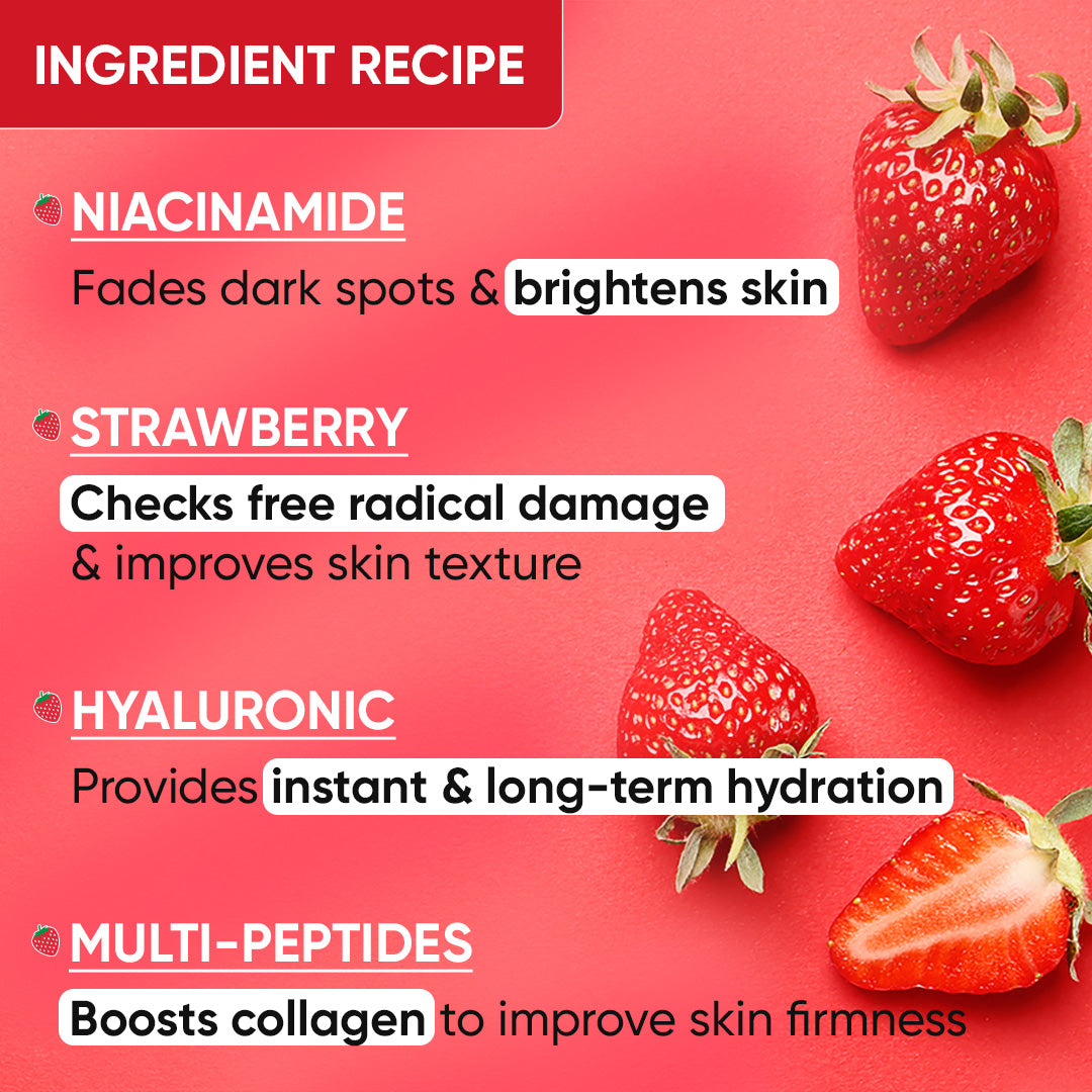 Strawberry + Niacinamide Moisturizer, Pack of 2 160g