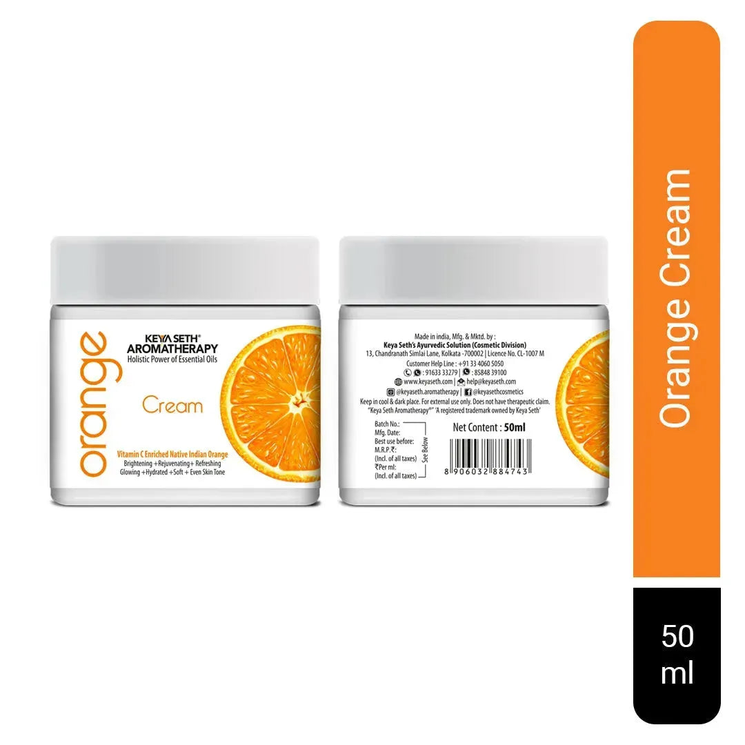 Skin Defence Orange Cream- Light Moisturizing, Quick Absorbing, Skin Repairs & Rejuvenation Enriched with Pure Orange Essential Oil and Vitamin C Pack of 3