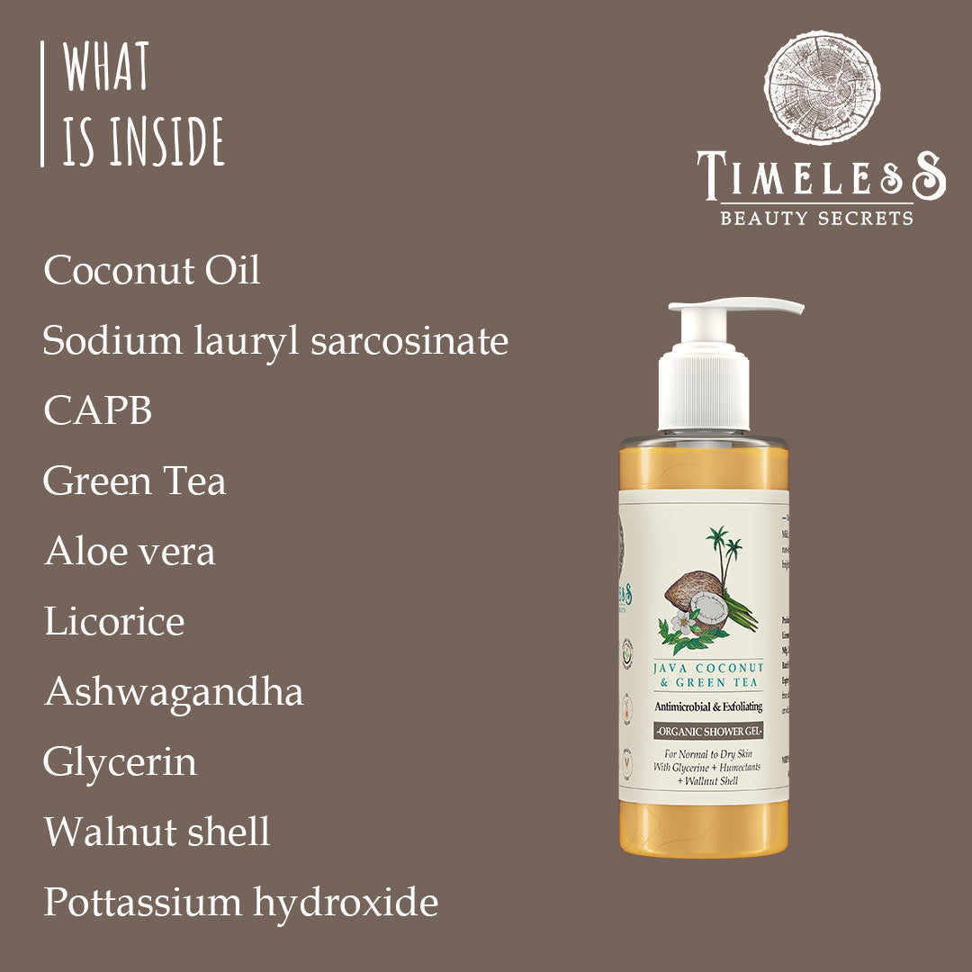 Java Coconut & Green Tea Exfoliating Shower Gel 200ml