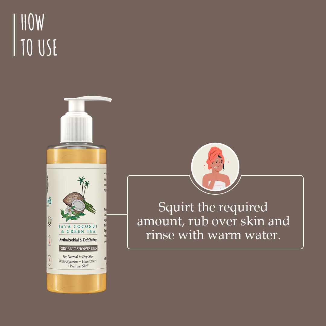Java Coconut & Green Tea Exfoliating Shower Gel 200ml