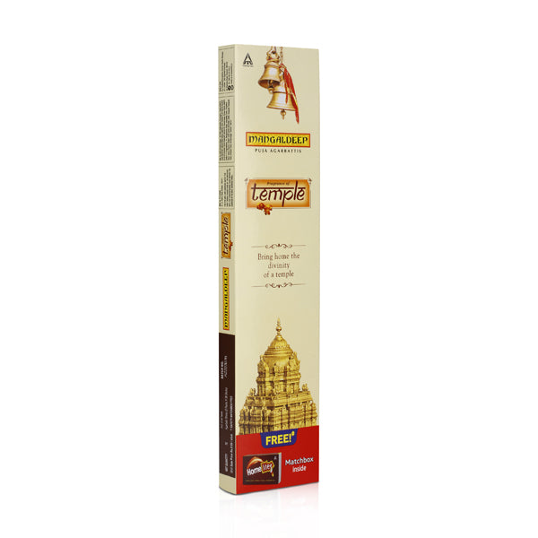 Temple Puja Agarbatti - 80 Sticks | Incense Sticks/ Agarbathi for Pooja 80本