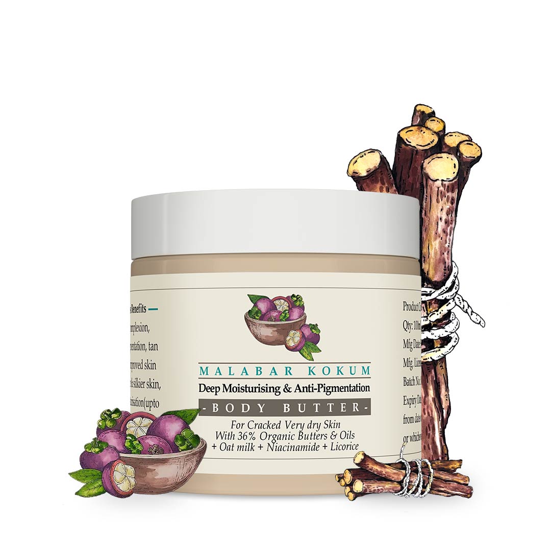 Malabar Kokum Anti Pigmentation Body Butter with Niacinamide & Licorice 100g