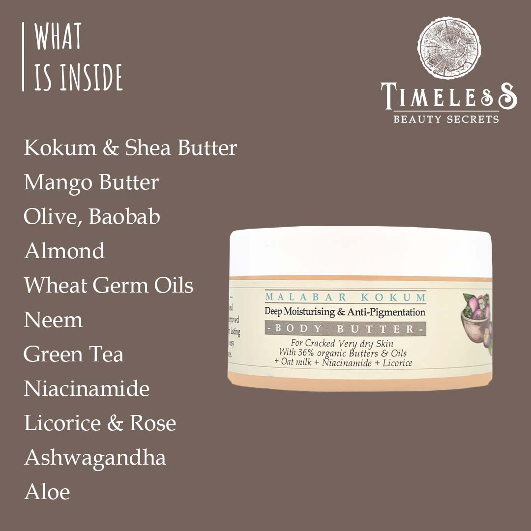 Malabar Kokum Anti Pigmentation Body Butter with Niacinamide & Licorice 100g