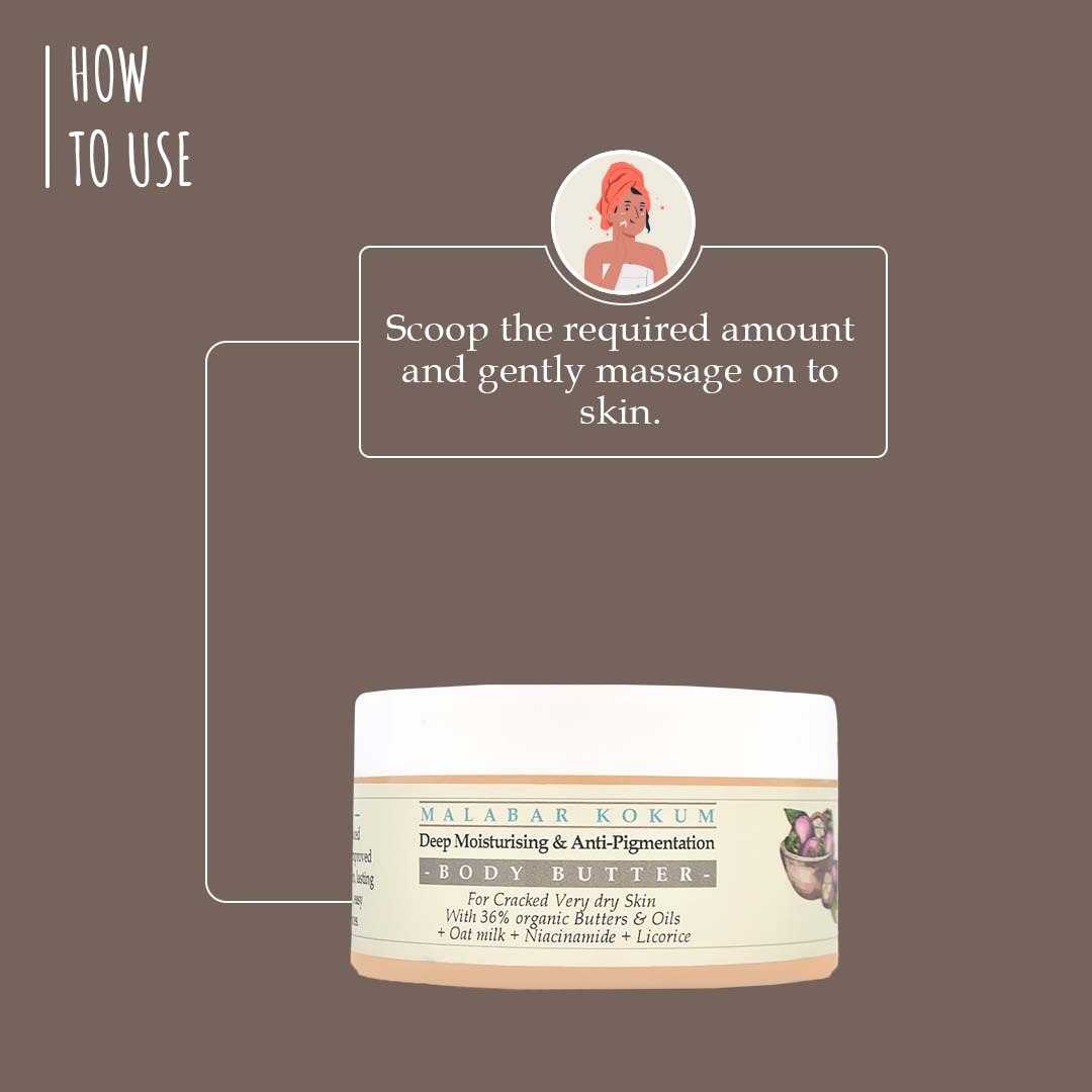 Malabar Kokum Anti Pigmentation Body Butter with Niacinamide & Licorice 100g