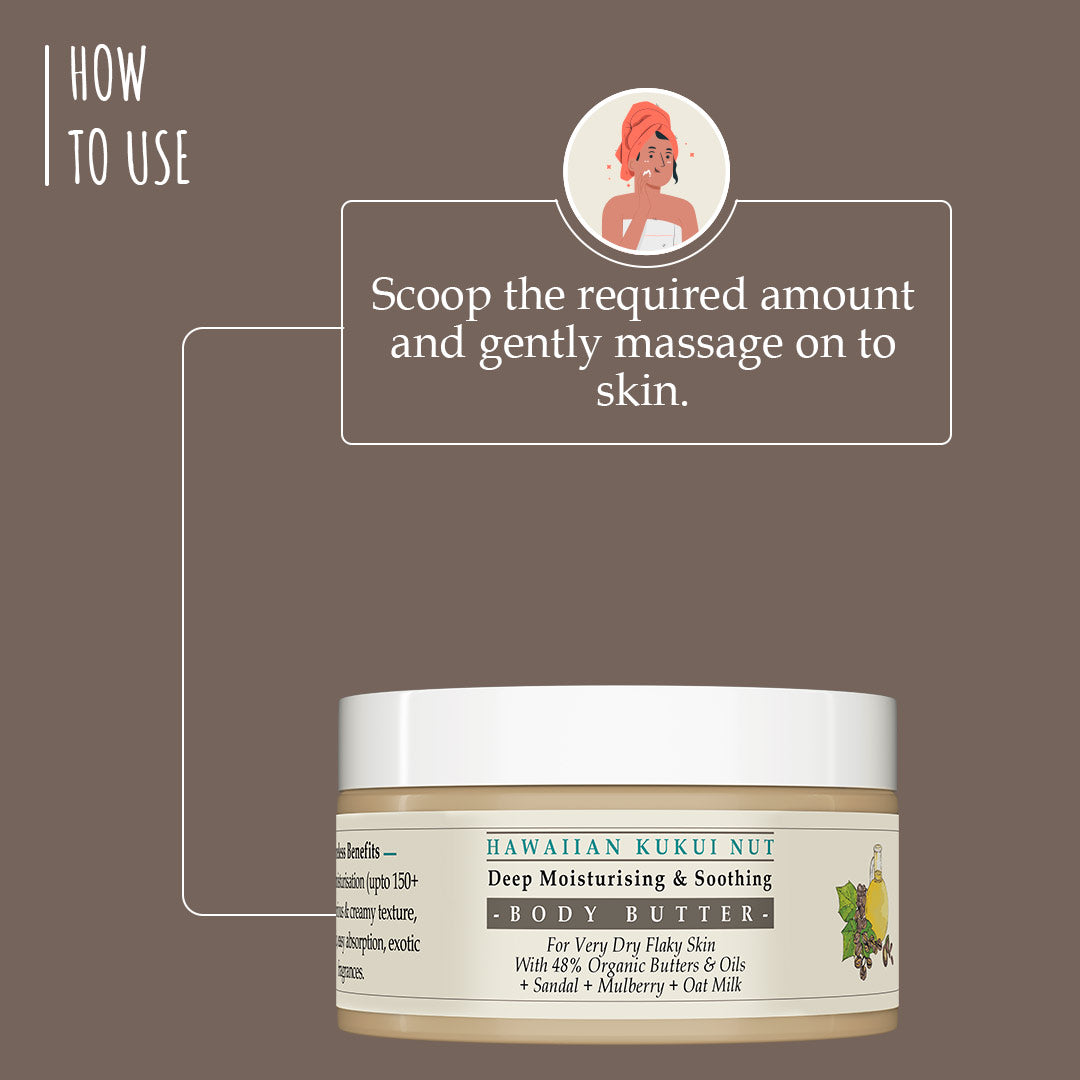Hawaiian Kukui Nut Soothing Body Butter with Oat Milk 200g