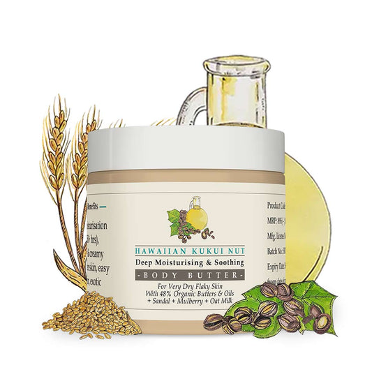Hawaiian Kukui Nut Soothing Body Butter with Oat Milk 100g