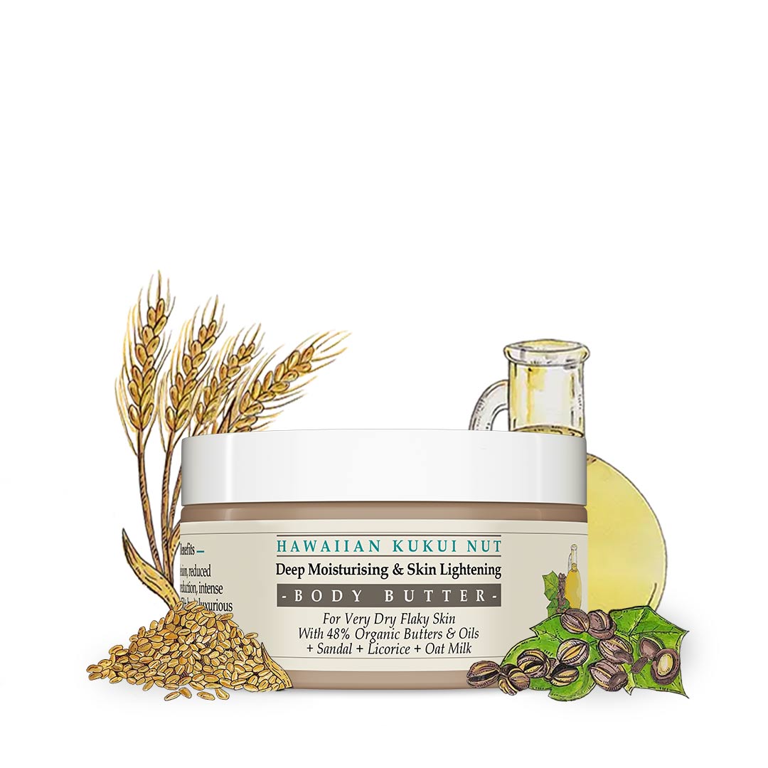 Hawaiian Kukui Nut Skin Lightening Body Butter with Niacinamide 200g