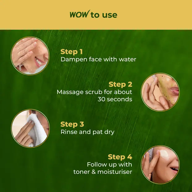 Neem & Hyaluronic Acid Face Scrub Pimple-Free, Glowing Skin 100ml