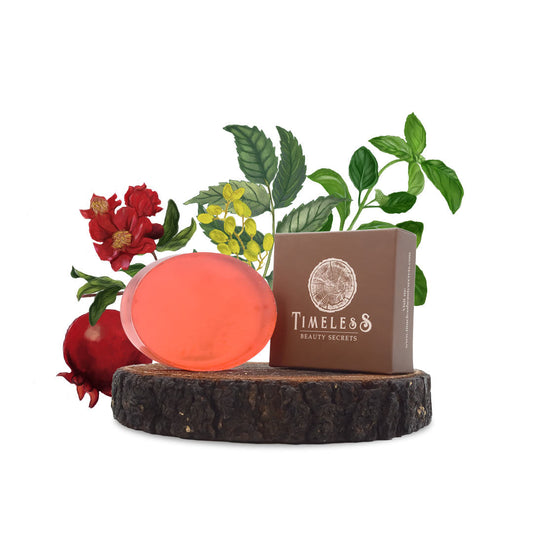Unisex Indian Neem & Basil Glycerine Organic Soap Pomegranate 75g