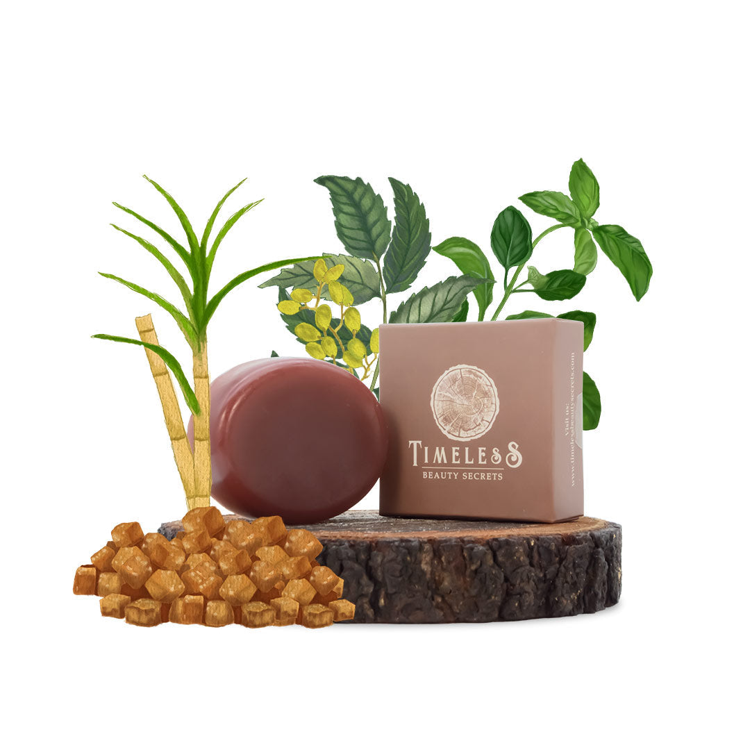 Unisex Indian Neem & Basil Glycerine Organic Soap Sugar & Honey 75g