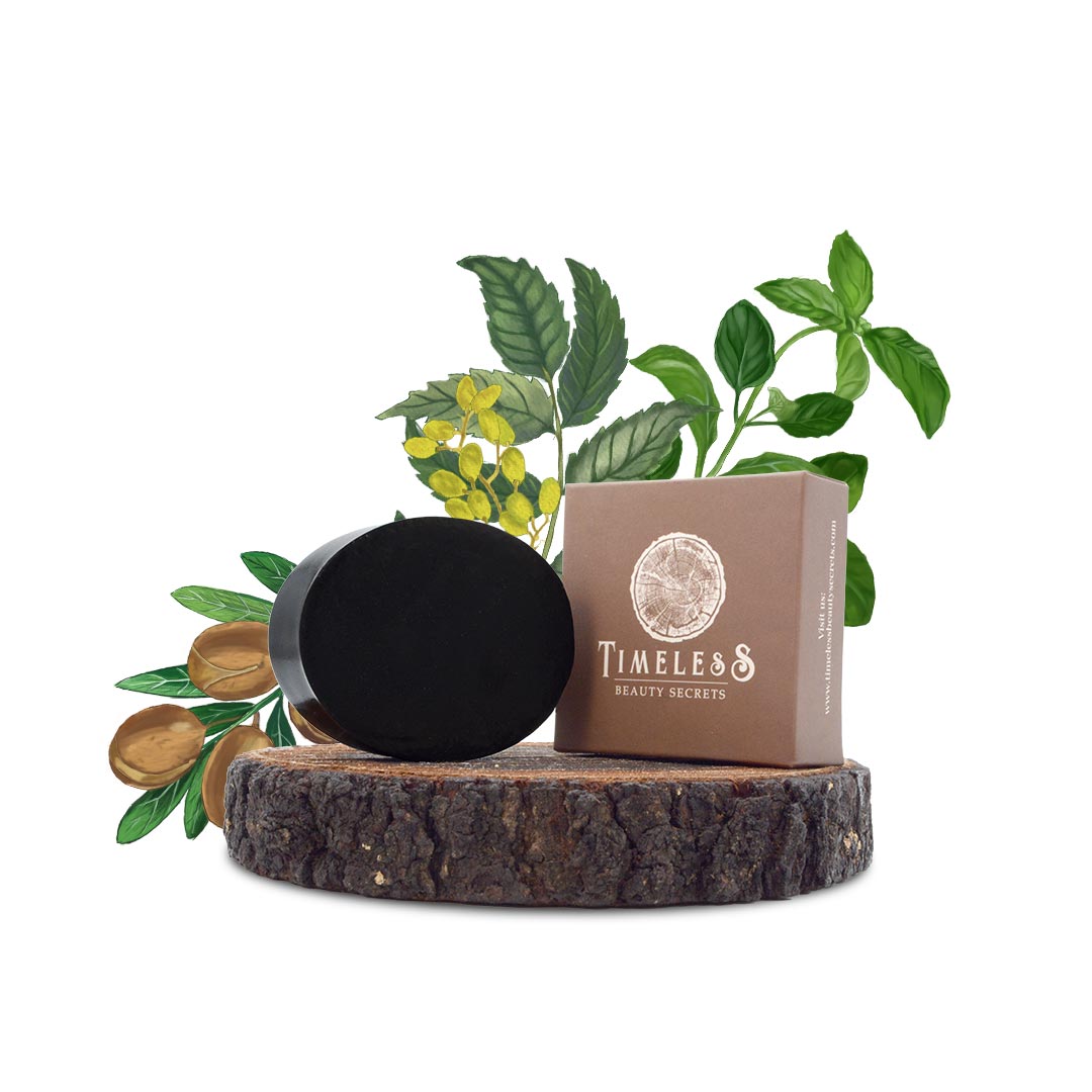 Unisex Indian Neem & Basil Glycerine Organic Soap Charcoal & Musk 75g