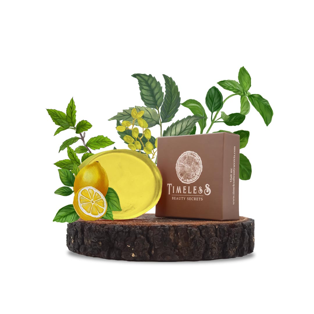 Men's Indian Neem & Basil Glycerine Organic Soap Lemon & Spearmint 75g