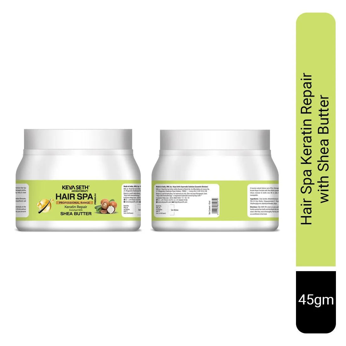 Hair Spa Premium Keratin Repair, Smoothing & Strengthening Hair Mask for Weak & Frizzy Hair Enriched with Aloe Vera, Gooseberry & Chamomile Oil 200g