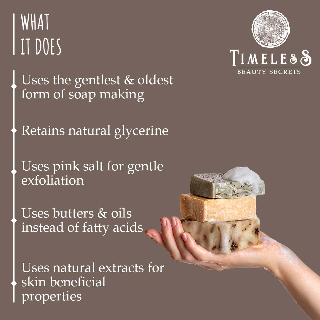 Himalayan Pink Salt Butter Soap For Men - Gentle Exfoliation With Ashwagandha 75g