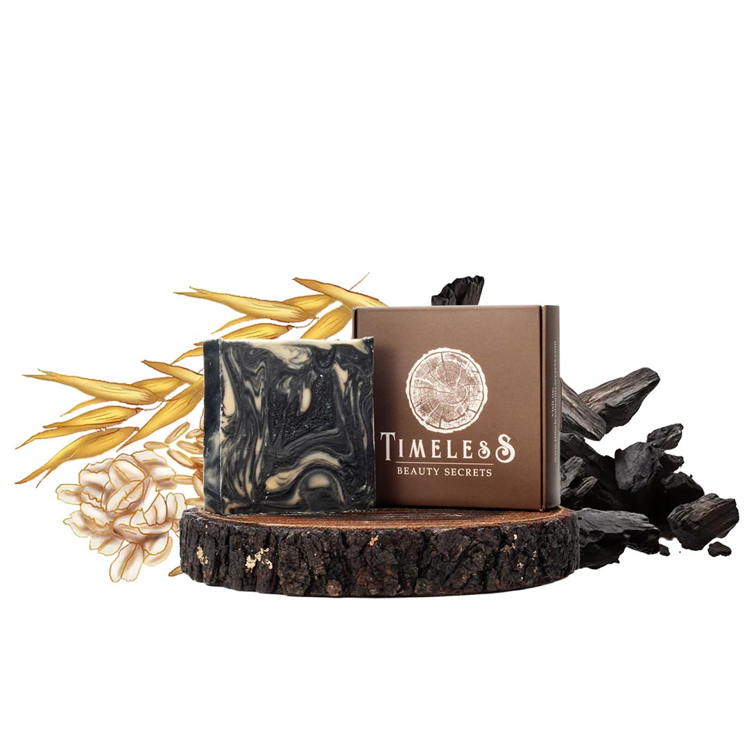 Egyptian Activated Carbon & Oats Artisanal Soap For Men - Oily & Combination Skin With Oudh & Neroli 120g