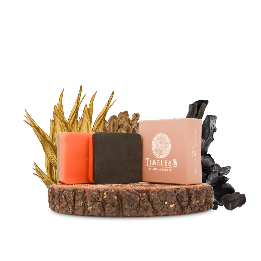 Egyptian Activated Carbon & Oats Soap For Men - Oily & Combination Skin With Papaya 75g