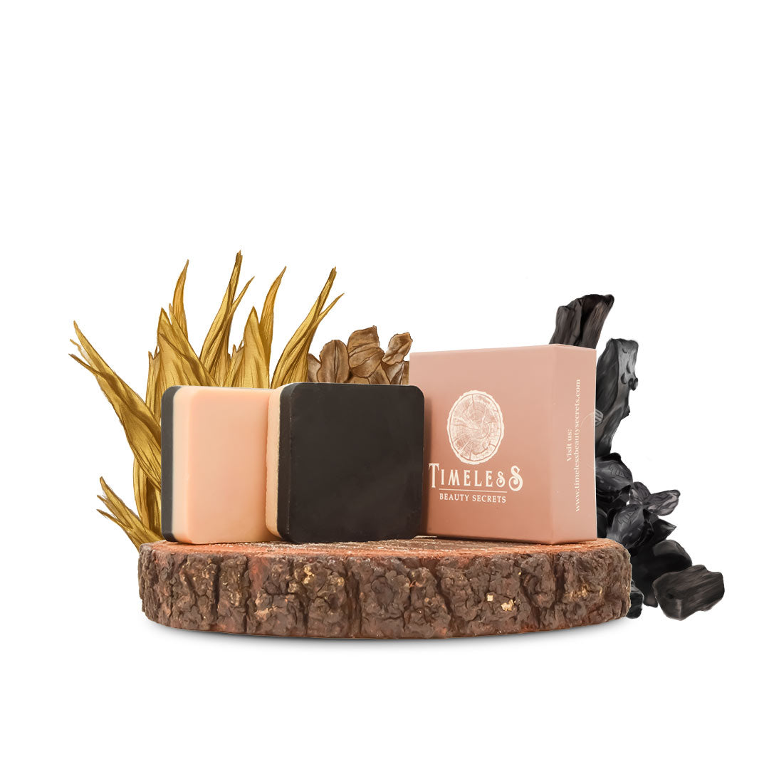 Egyptian Activated Carbon & Oats Soap For Men - Oily & Combination Skin With Rhassoul Clay 75g