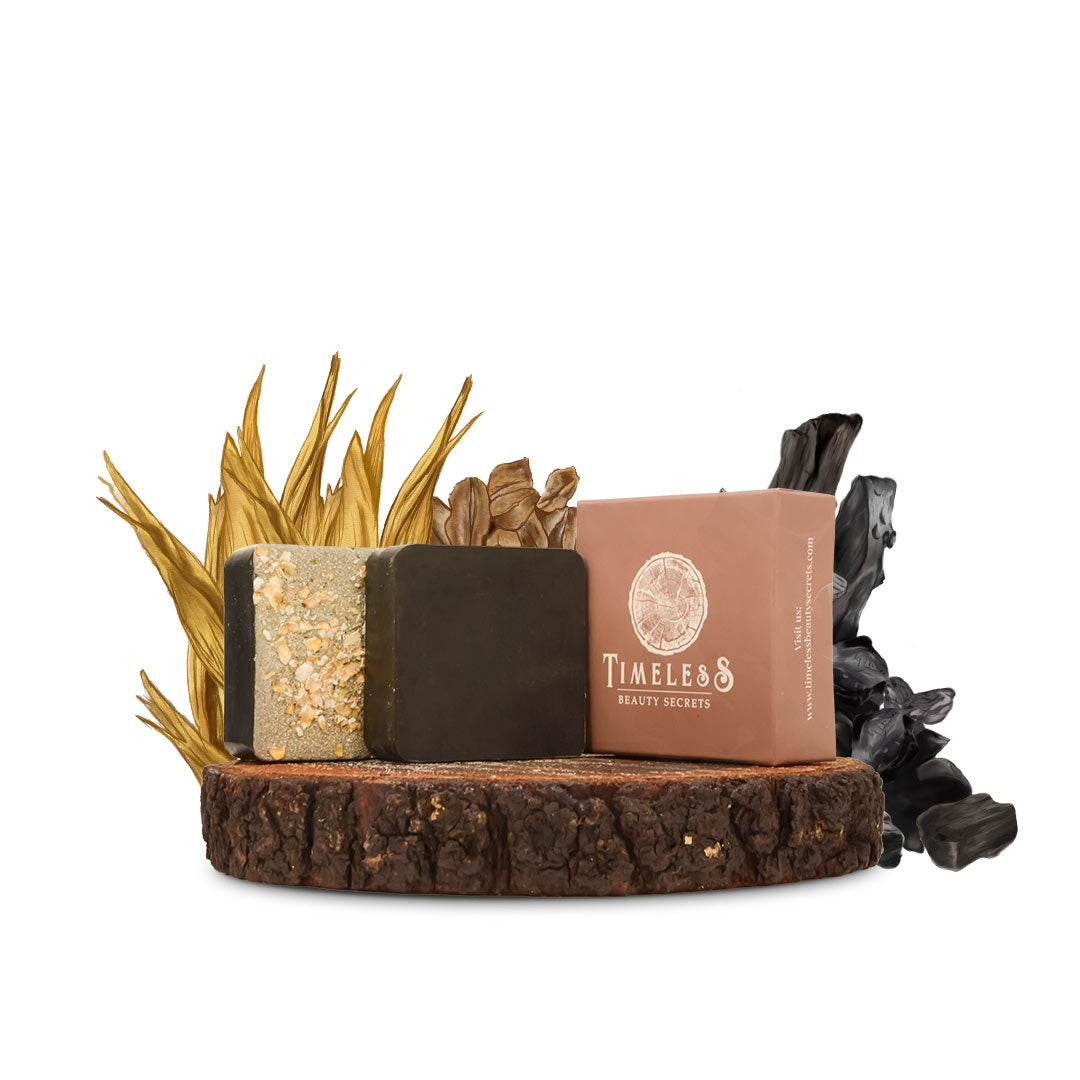 Egyptian Activated Carbon & Oats Soap For Men - Oily & Combination Skin With Oats 75g