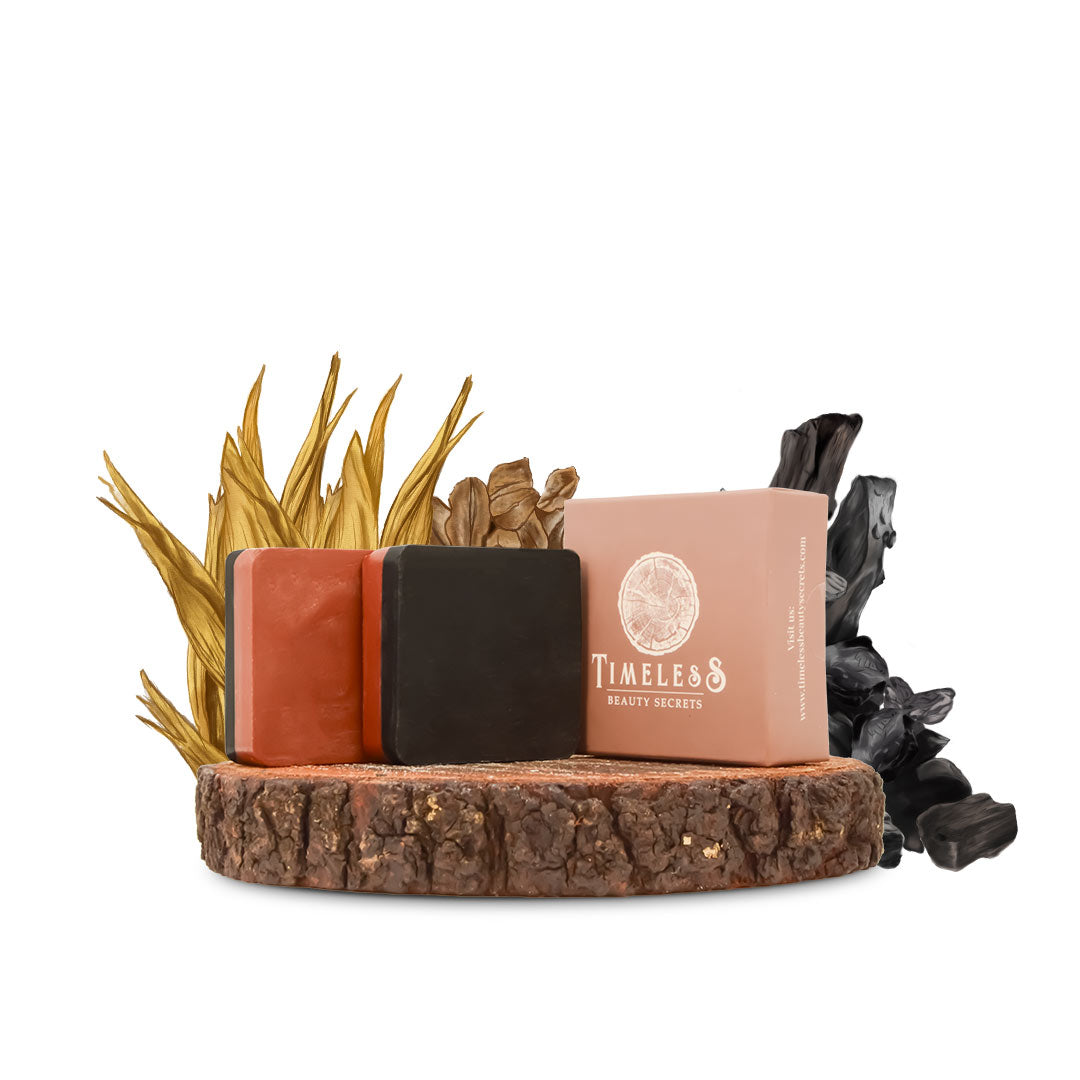 Egyptian Activated Carbon & Oats Soap For Men - Oily & Combination Skin With Red Clay 75g