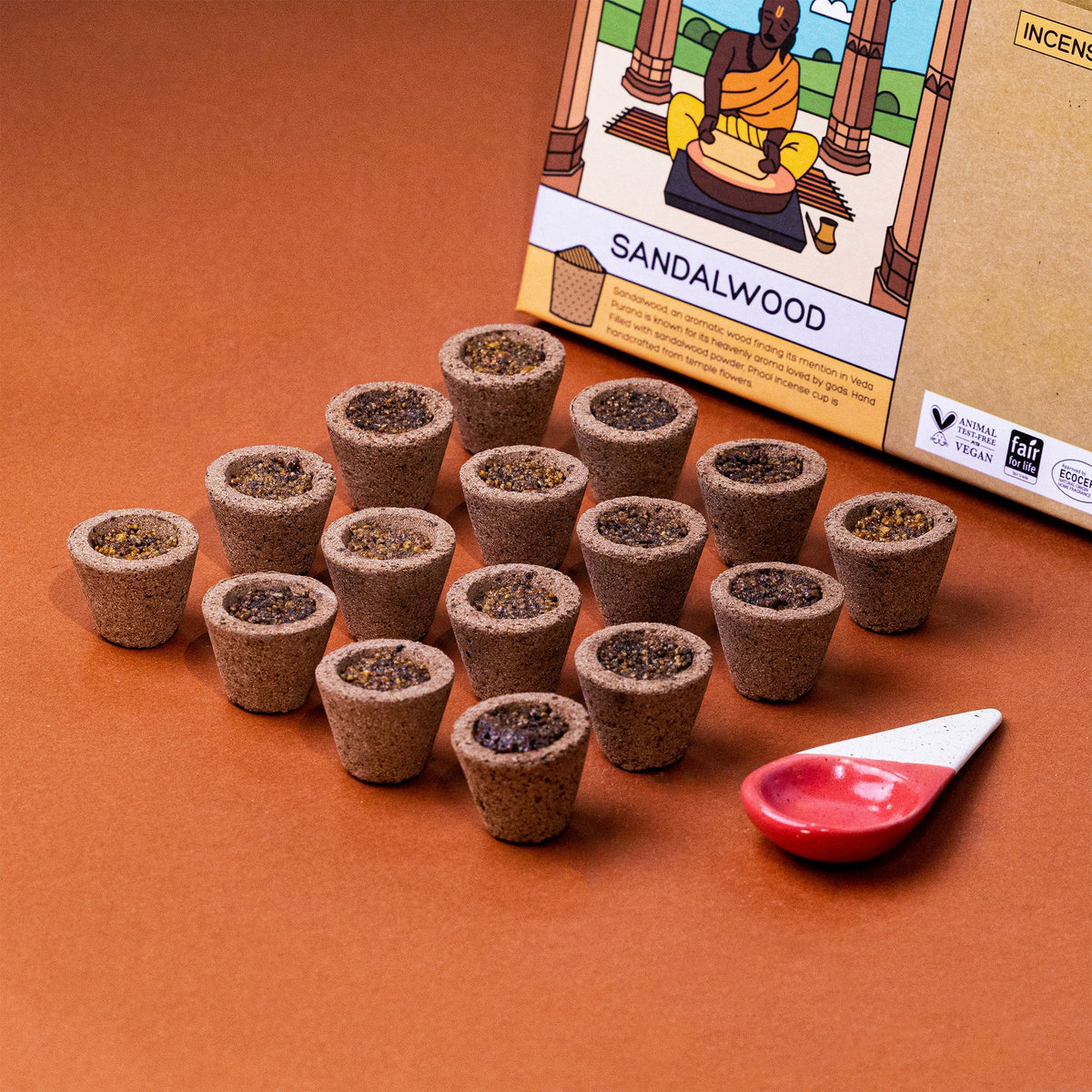 【Phool】 Sandalwood Havan Cups｜サンダルウッド ハヴァンカップ