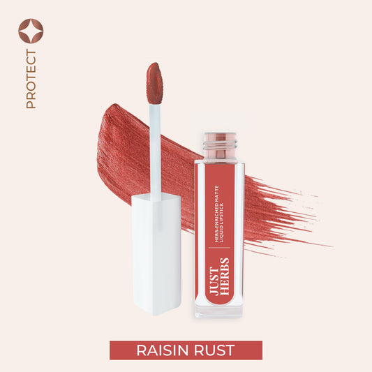 【Just Herbs】 Herb-enriched Matte Liquid Lipstick 04 Raisin Rust