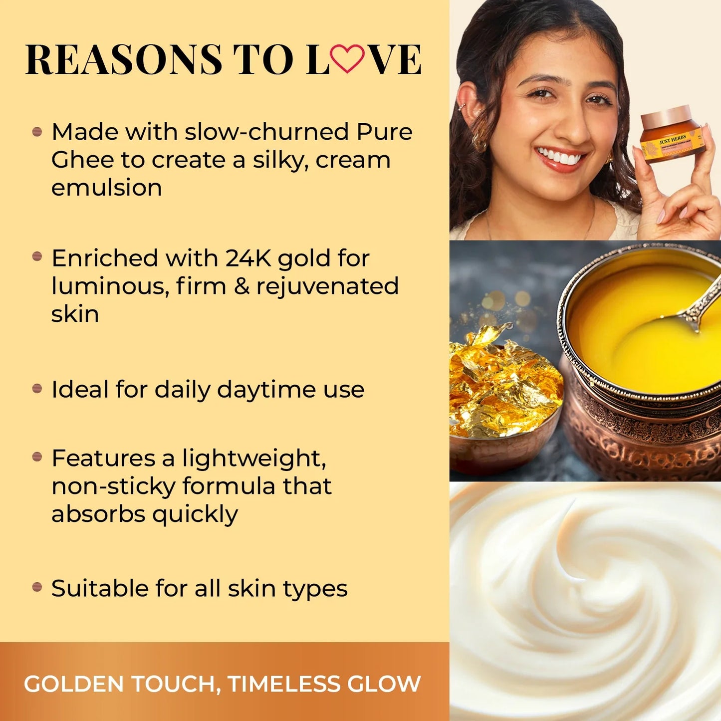 Pure Ghee & 24K Gold Deep Nourishing Souffle Cream 50ml