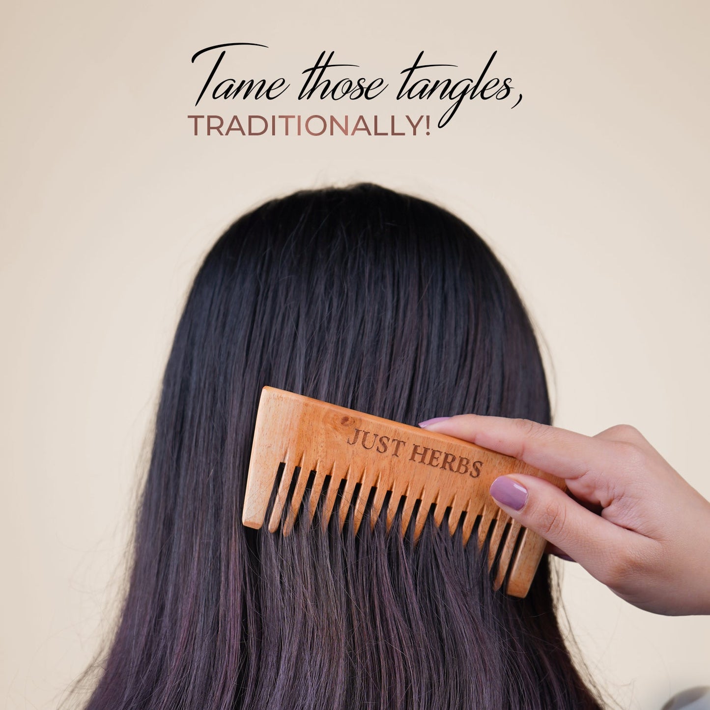 Handmade Wide-Tooth Neem Comb 35g