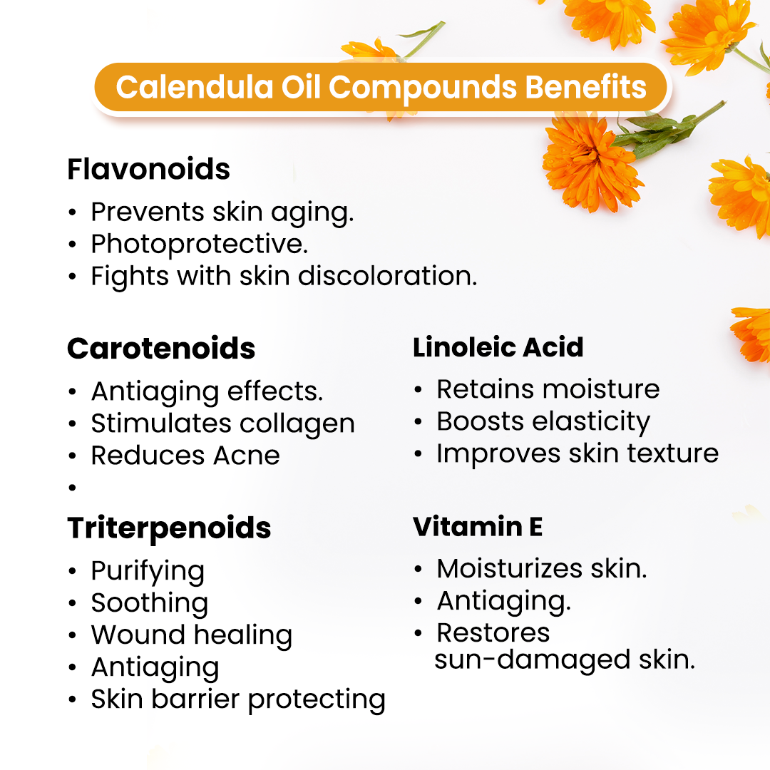 Calendula Body Oil - Protecting, Healing, Deep Moisturizing For Glowing Skin 400ml