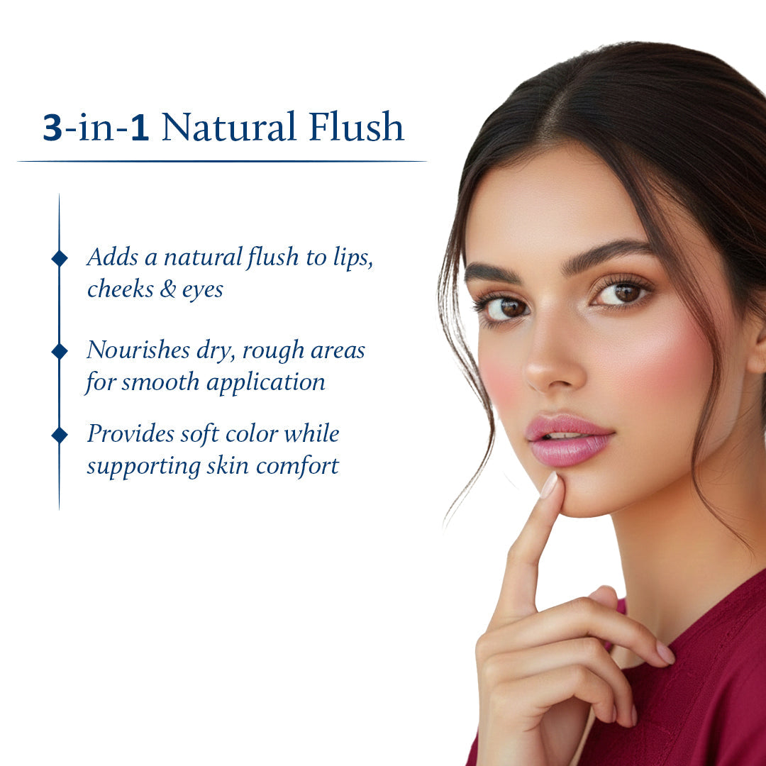 Shubhr Lip Tint, Cheek & Eye Tint with Nourishing Ghee & Shea Butter (10g) (Blackberry Violet) 10g