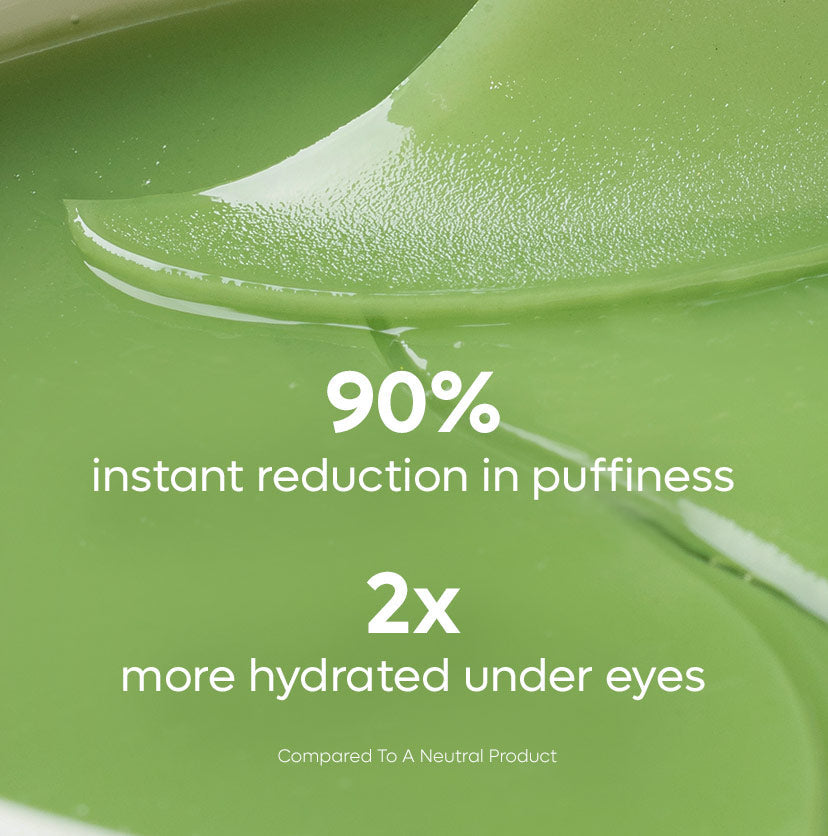 Green Tea Hydrogel Under Eye Patches with 1% Caffeine (15 Pairs)