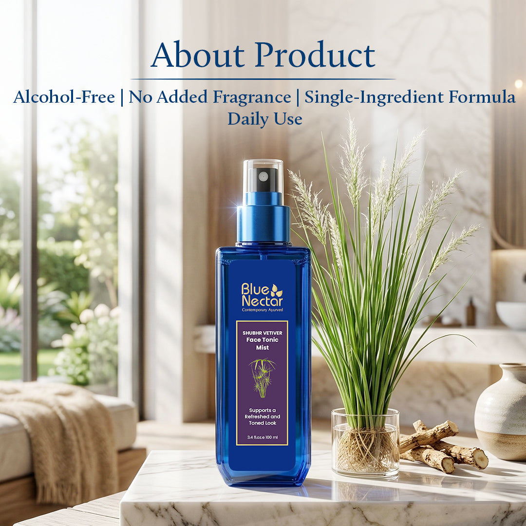 Shubhr Vetiver Water Face Tonic Mist | Skin Tightening | Alcohol Free (100ml) 100ml