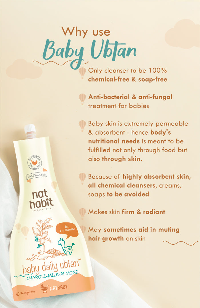 Fresh Baby Daily Ubtan - Charoli Milk Almond 80g x 2パック