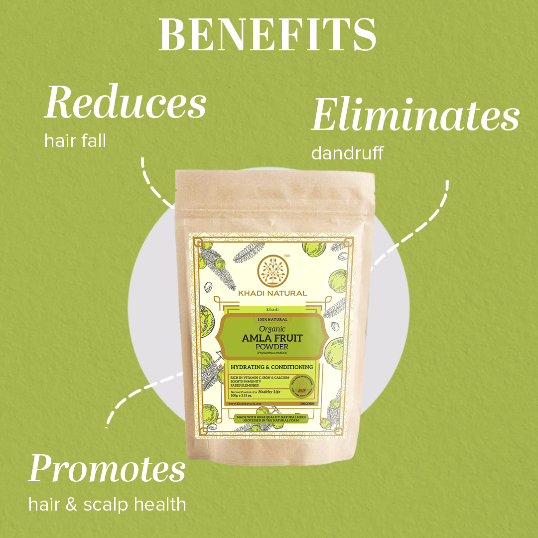 Organic Amla Fruit Powder For Hair Care - 100% Natural 100gm