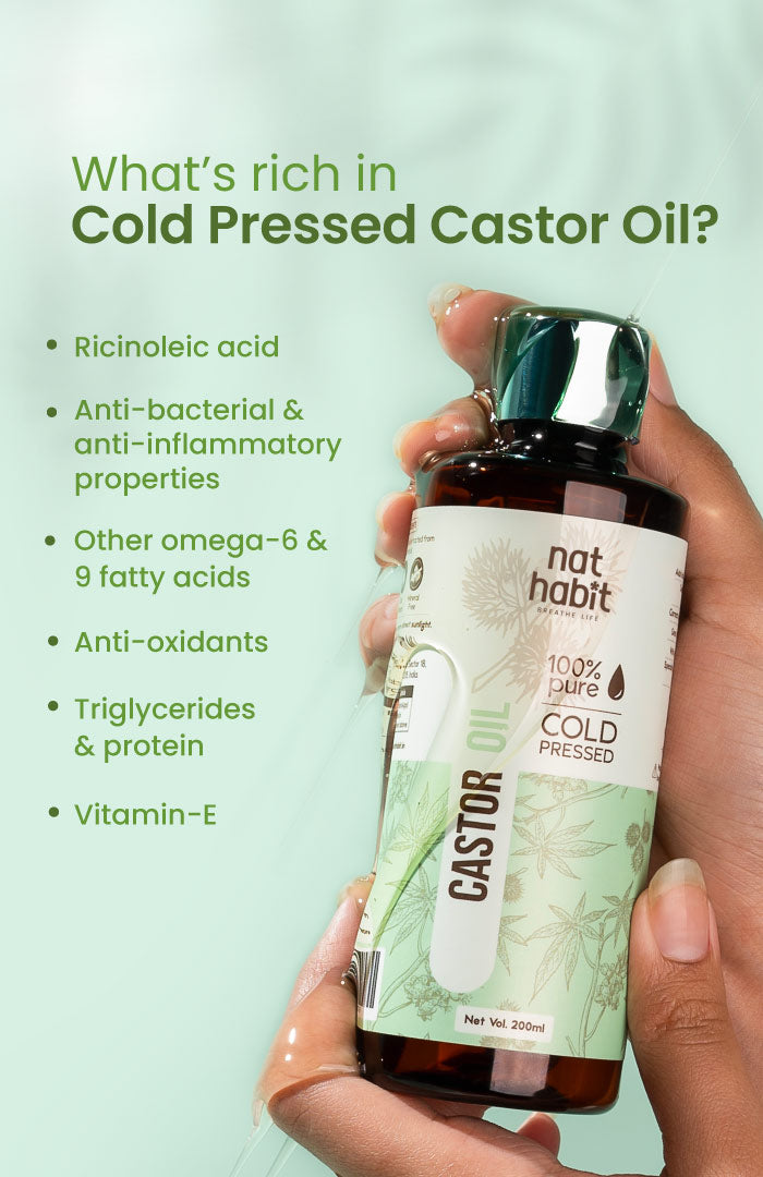 Pure Cold Pressed Castor (Arandi) Oil 200ml