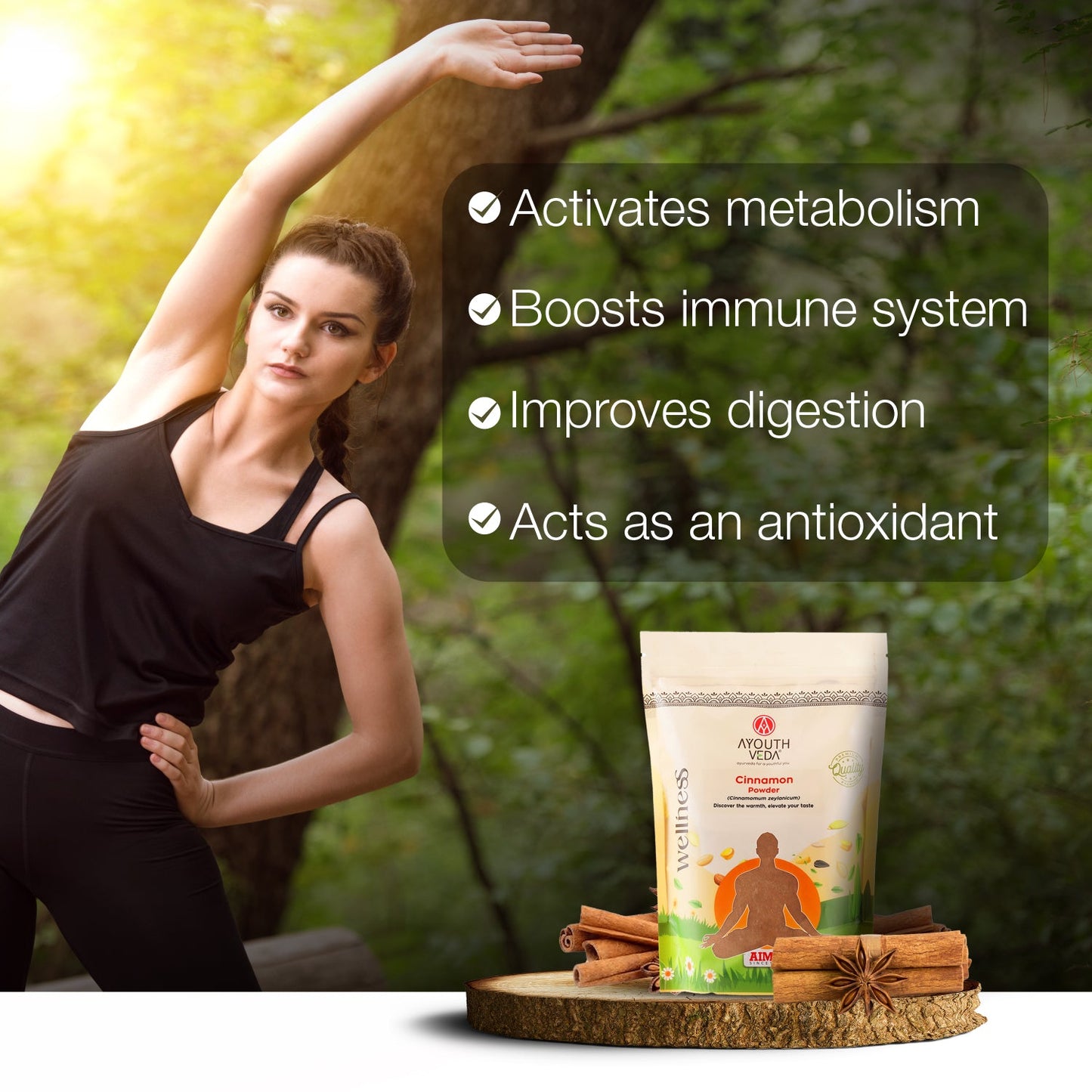 Cinnamon Powder– Pure Ceylon Cinnamon for Digestive & Immune Wellness - Net Qty: 200g 200g