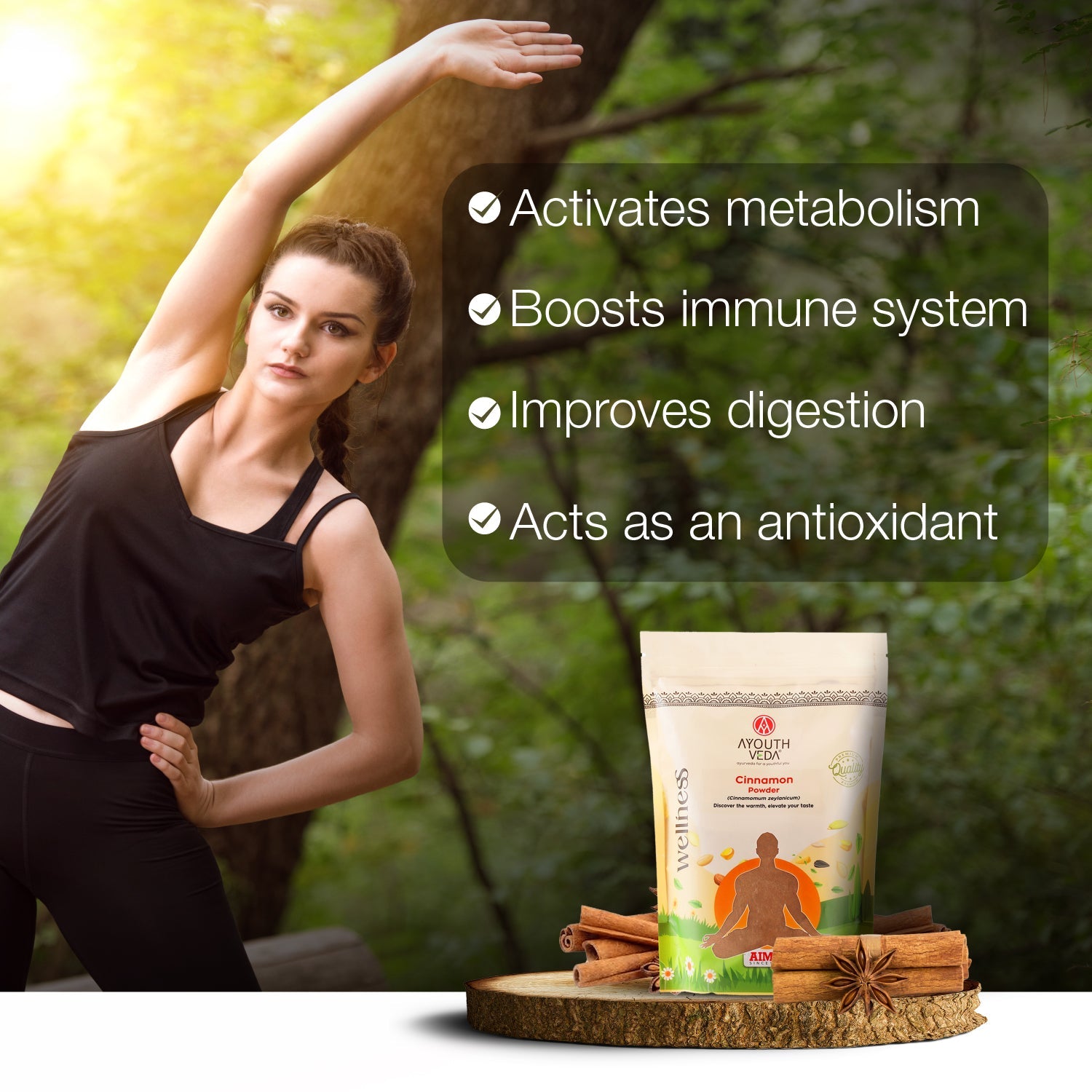Cinnamon Powder– Pure Ceylon Cinnamon for Digestive & Immune Wellness - Net Qty: 200g 200g