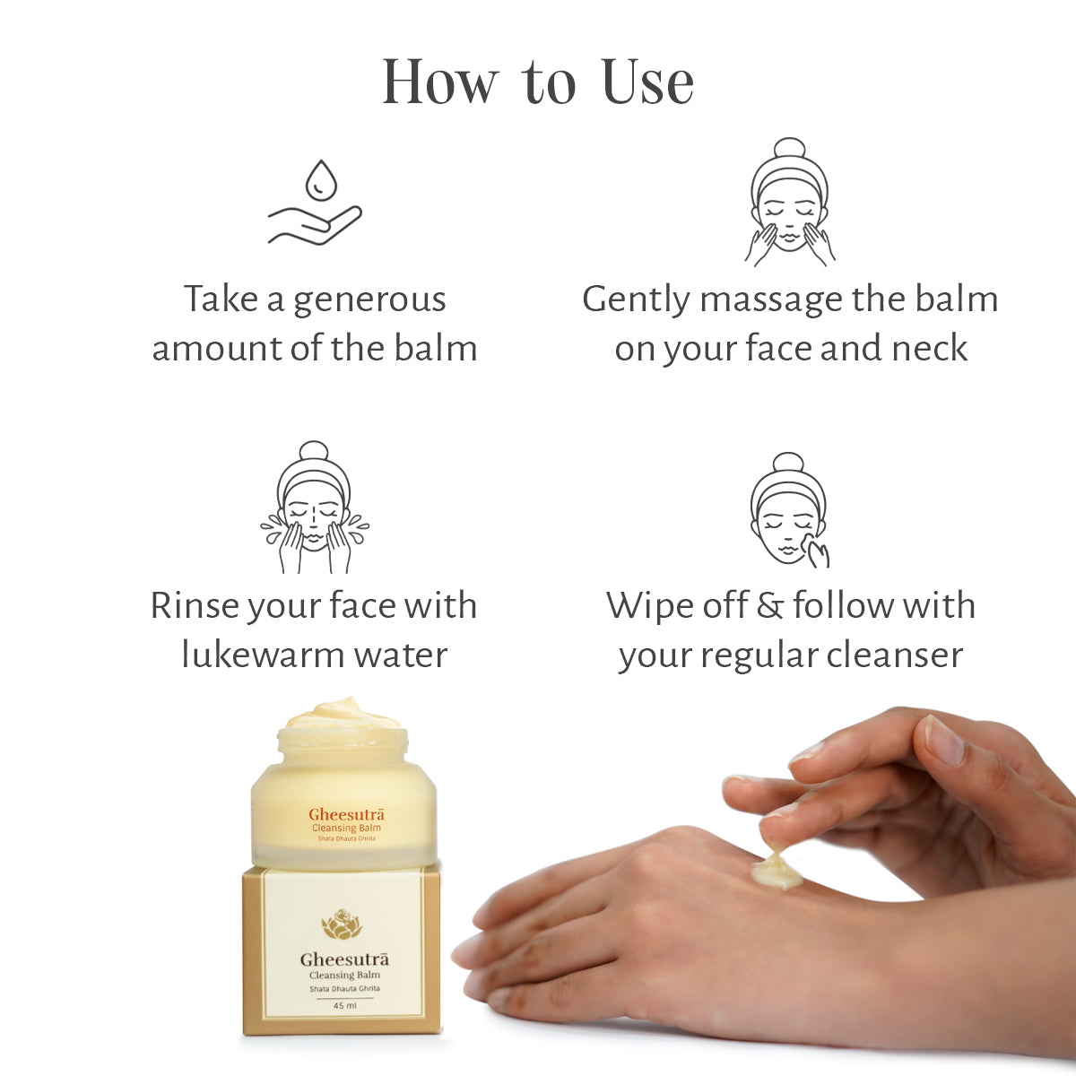 Gheesutrā Cleansing Balm | Enhance your cleansing ritual with Ghee | 45 ml 45ml