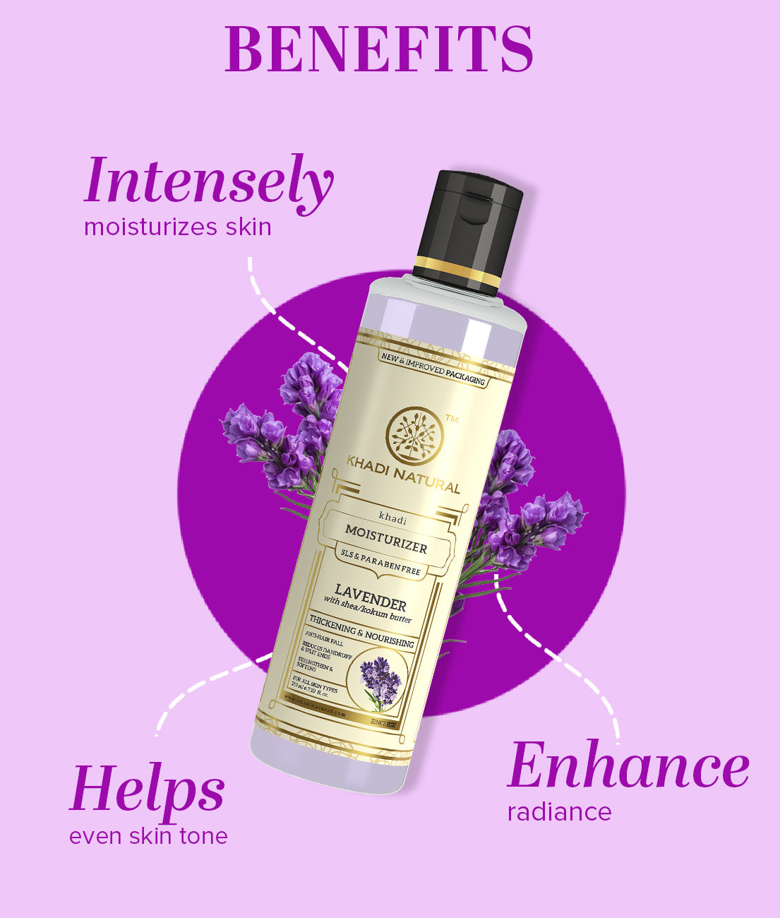 Lavender Moisturizer with Sheabutter - Paraben Free 210ml