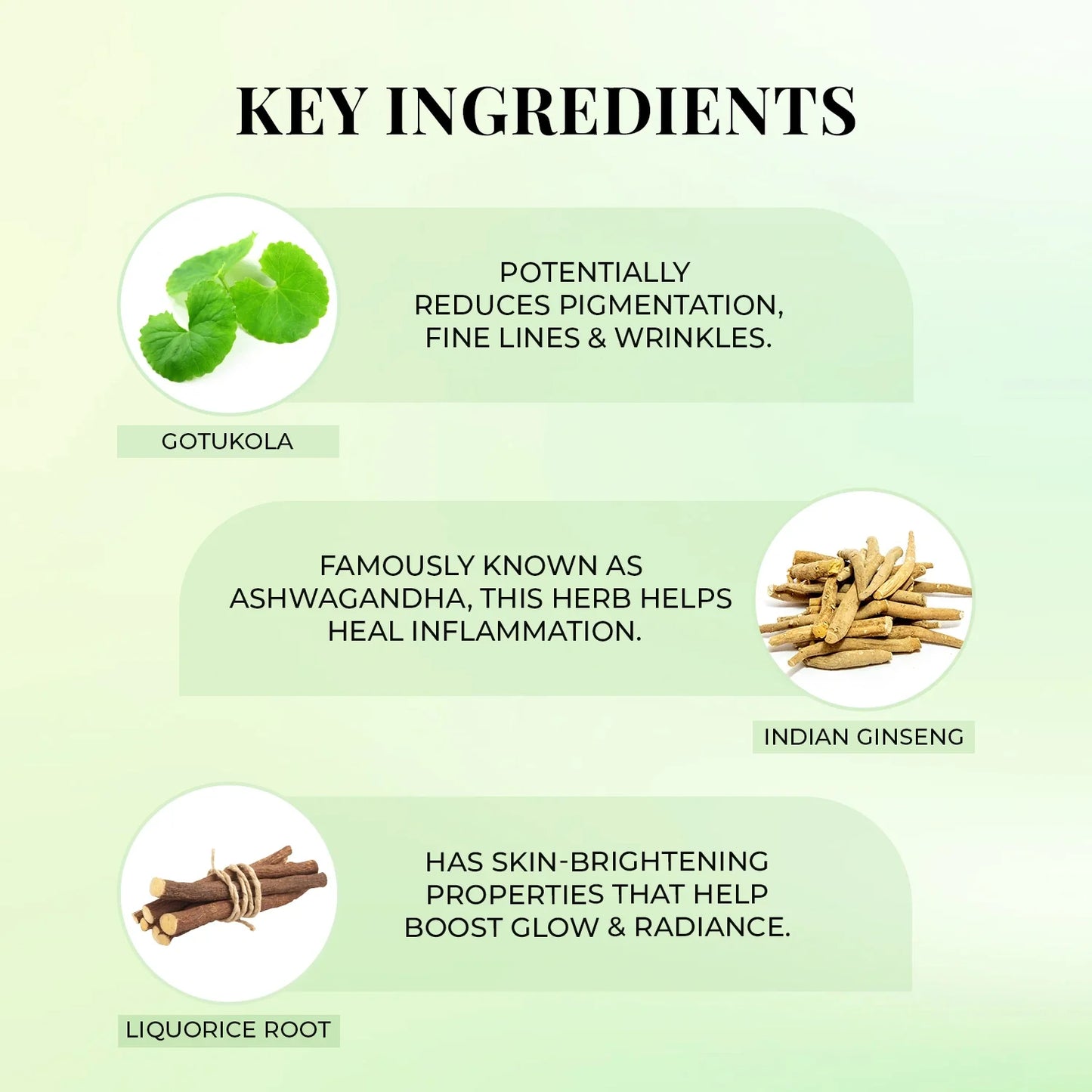 Glow Boosting Face serum with Gotukola and Indian Ginseng 30ml