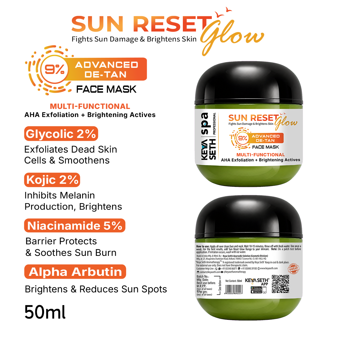 【Keya Seth】 Surama's Face Sun Reset Glow Ritual (Scrub + Serum + Mask)｜スラマズ フェイス サンリセットグロウ リチュアル 3点セット｜130ml