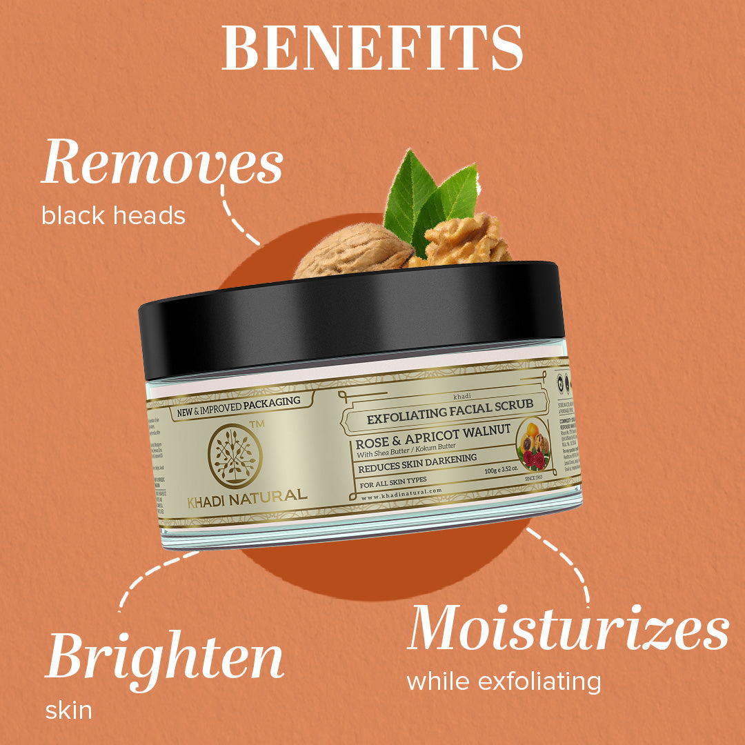 Apricot & Walnut Face Cream Scrub with Rose 100gm