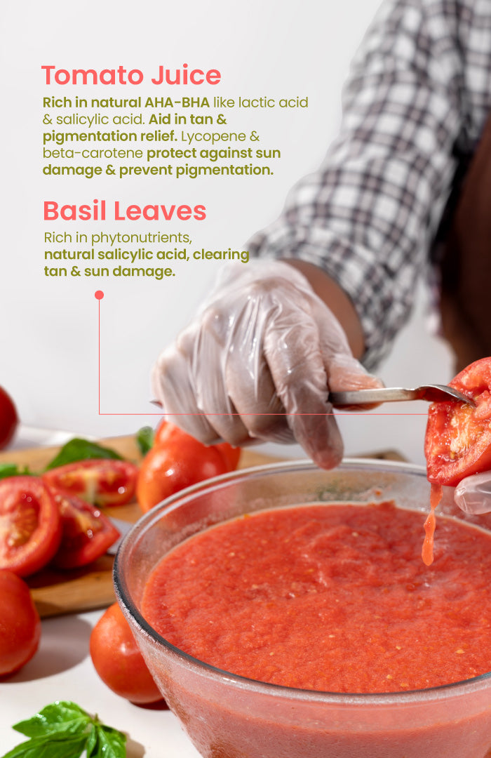 Cold Processed Tomato Basil AHA-BHA Moisturising Soap 125g x 4