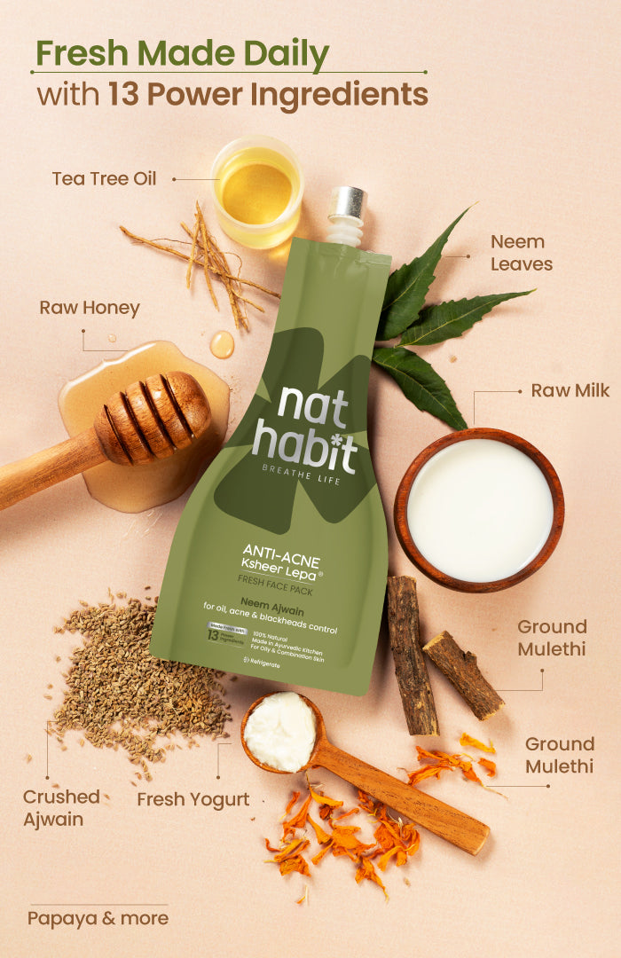 Fresh Neem Ajwain Lepa Face Pack 40g x 2点