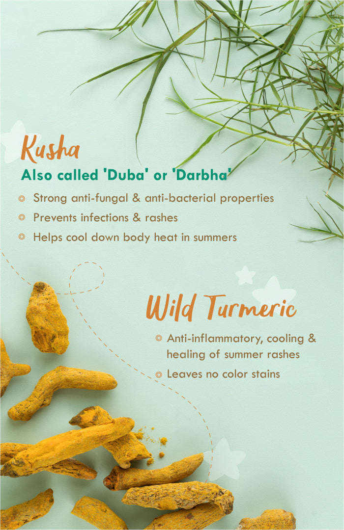 Kusha Baby Powder - Raw Haldi 150g x 2