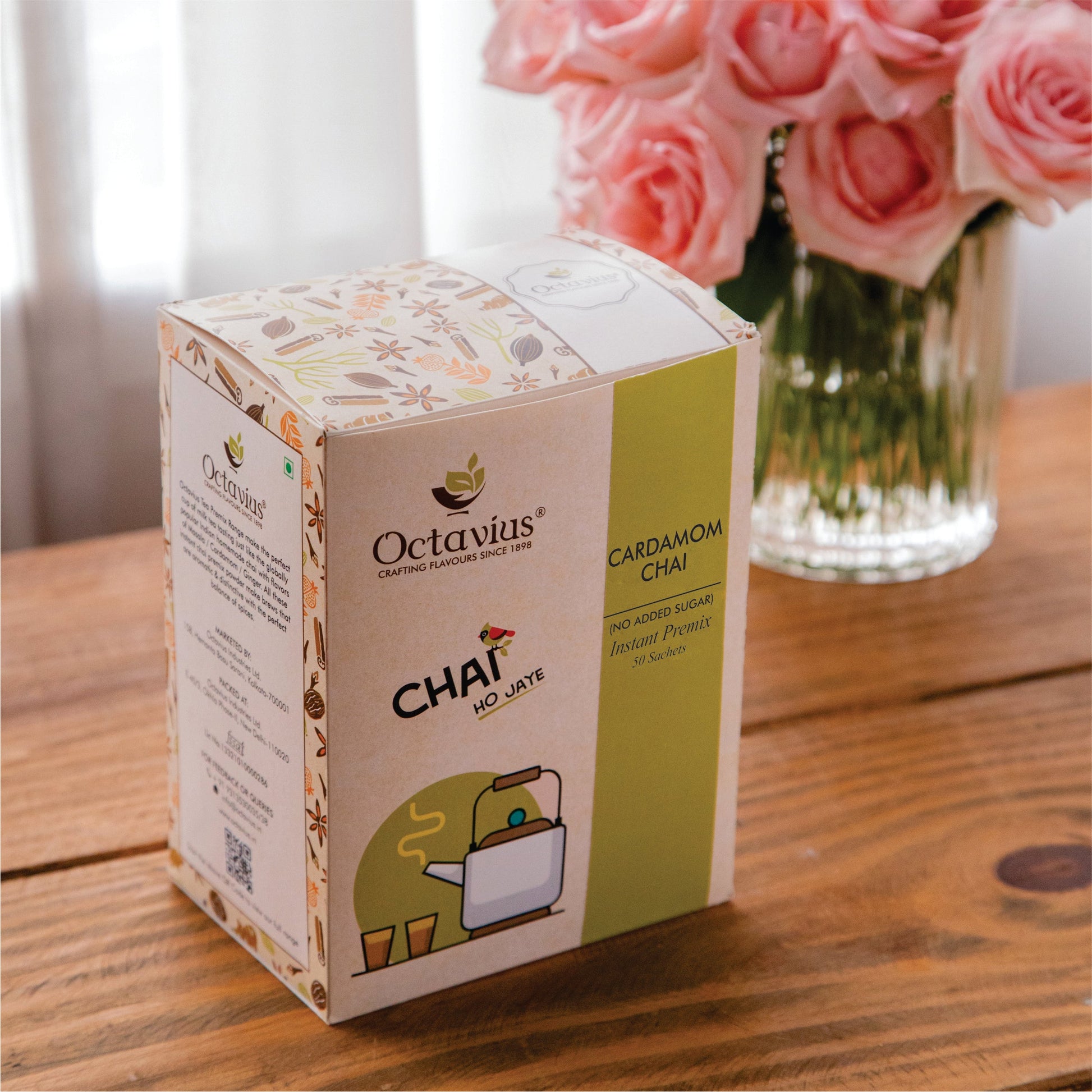 Cardamom Chai Instant Premix- 50 Sachets ( No added Sugar ) 50sachets
