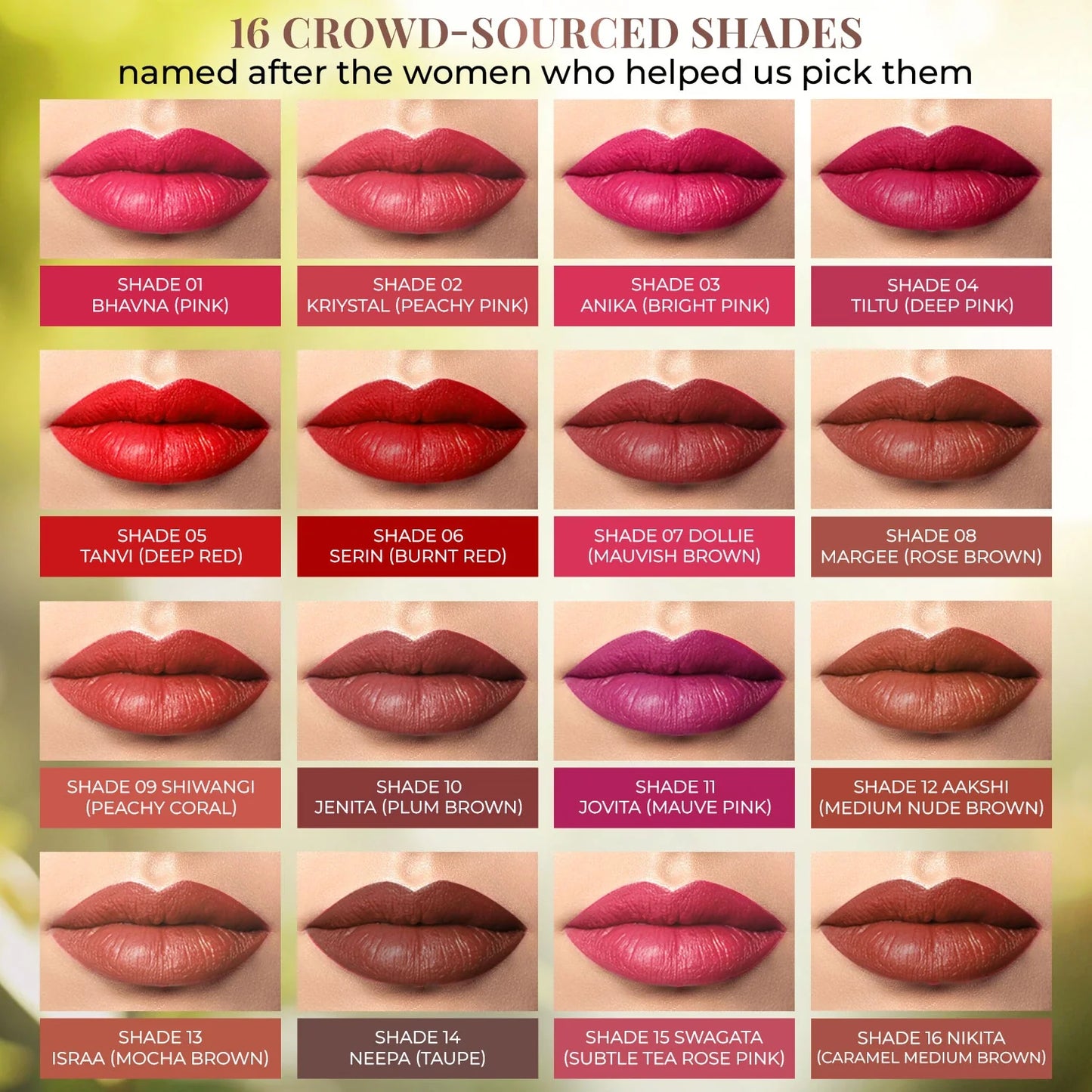 Herb Enriched Ayurvedic Lipstick Micro-Mini Kit - 8 shades