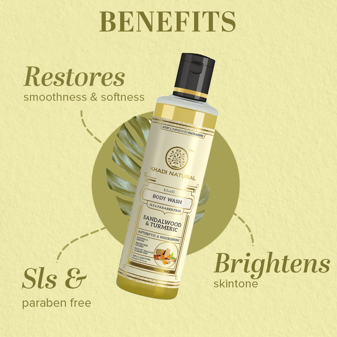 Sandalwood & Turmeric Body Wash SLS & Paraben Free 210ml