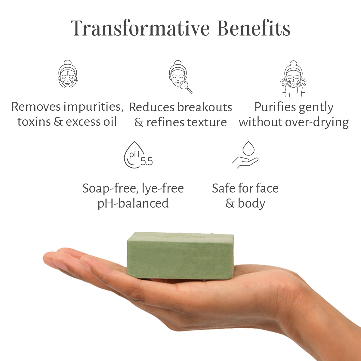 Purifying Body Bar – Green Clay & Activated Charcoal 100g